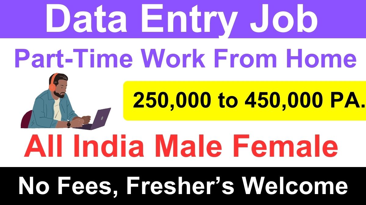 Part Time Data Entry Work From Home Job For Fresher